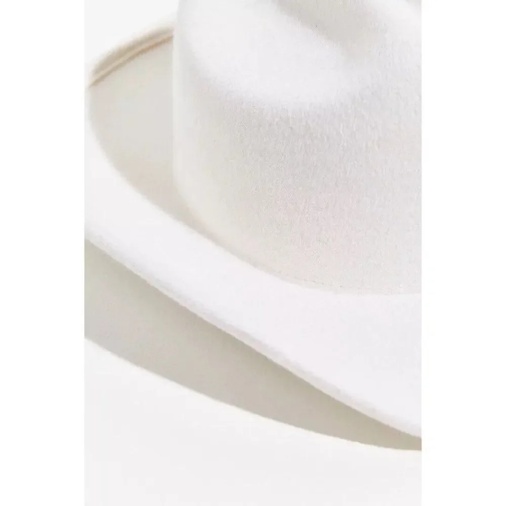 NWT FREE PEOPLE X WYETH CASH COWBOY MCGRAW RANCHER HAT IN CREAM